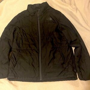 Men’s black North Face lightweight puffer size large